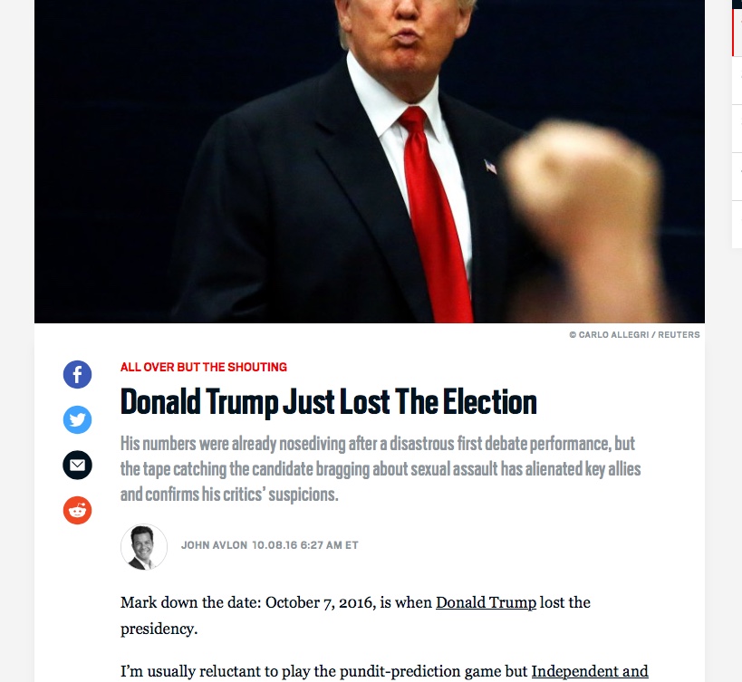 History Repeats Itself:  The Daily Beast Prediction Calls it Wrong